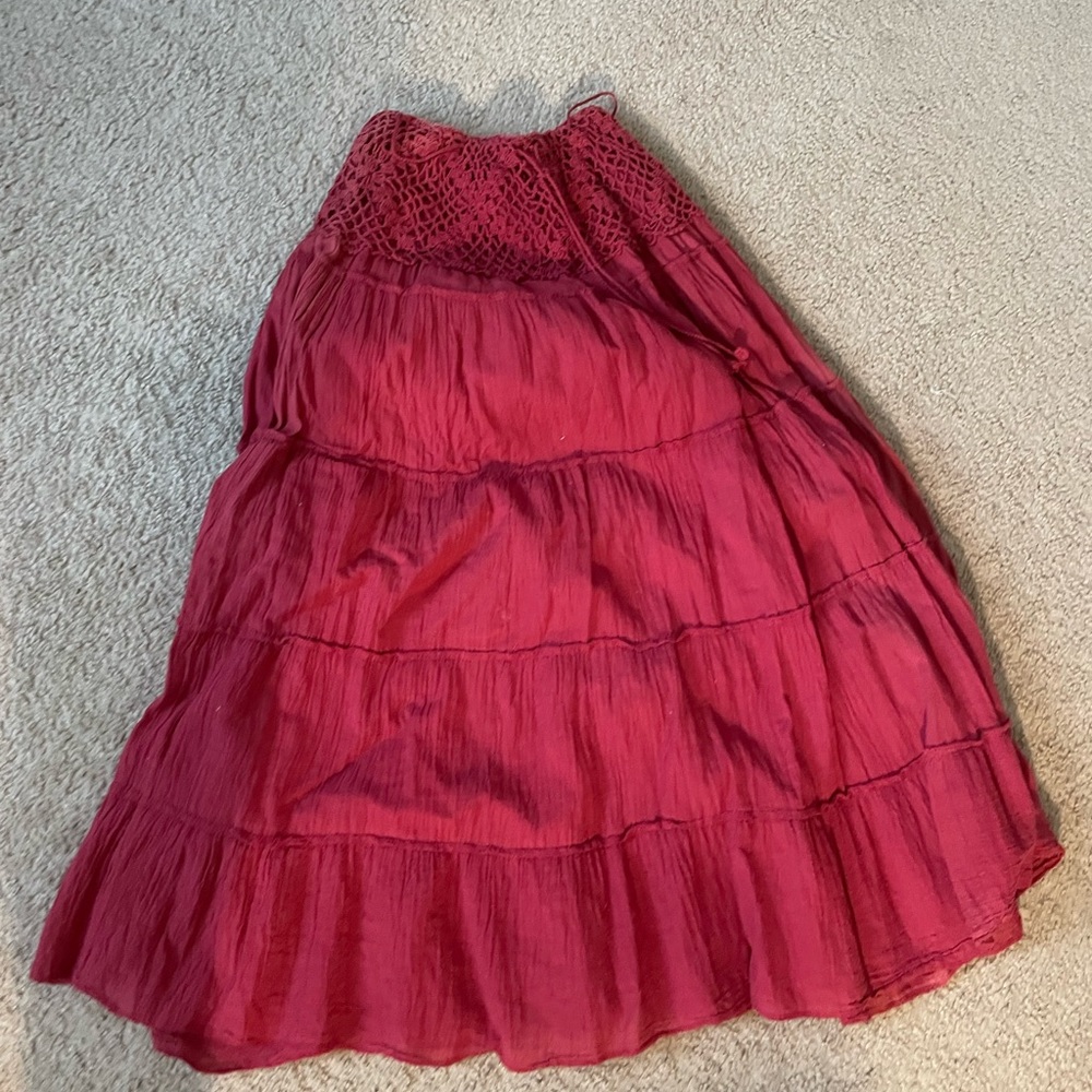 festival fushia maxi skirt